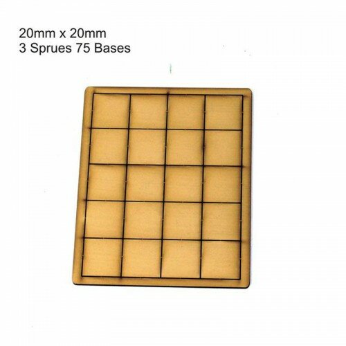 15mm x 20mm Bases - Tan (x64)