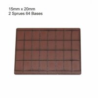 15mm x 20mm Bases - Brown (x64)