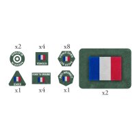 French Early War Tokens (x20) and Objectives (x2)