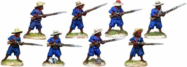 Belgian Askaris in Straw Hats