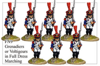 Grenadiers Or Voltigeurs In Full Dress Marching