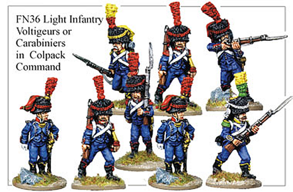 Light Infantry Voltigeurs/Carabiniers in Full Dress and Colpack-Command