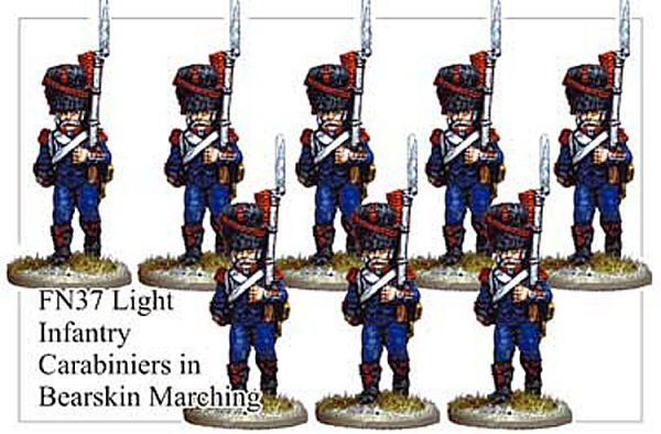 Light Infantry Carabiniers in Bearskin Marching