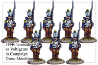 Grenadiers or Voltigeurs In Campaign Dress Marching