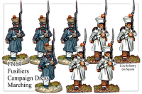 Fuisiliers In Greatcoat Campaign Dress Marching