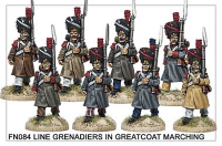 Line Grenadiers In Greatcoat Marching