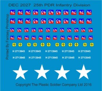 1/72nd 25 pdr Infantry Divisions Decal Pack