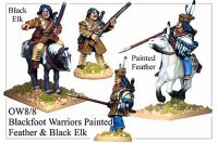 Indians - Blackfoot Warriors Painted Feather & Black Elk