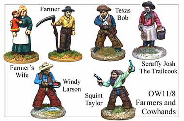 Old West Townsfolk - Farmers And Cowhands