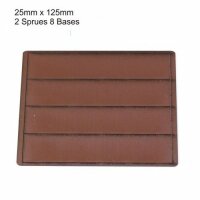25mm x 125mm Bases - Brown (x8)