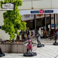 Shopping Mall: Seated Planters with Trees