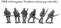 Senegalese Tirailleurs Advancing with Rifles