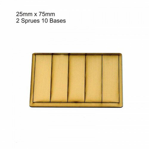 25mm x 75mm Bases - Tan (x10)