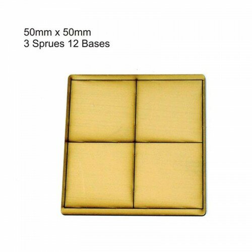 50mm x 50mm Bases - Tan (x12)