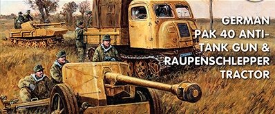 15mm German Pak40 with Raupenschlepper Tractor (x1)