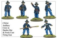 American Civil War: Artillery Crew in Hardee Hat and...