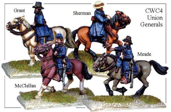 American Civil War: Union Generals (Sherman, Grant, McClellan, Meade)