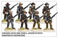 Infantry in Hats and Shell Jackets Advancing with Knapsack