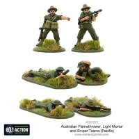 Australian Flamethrower, Light Mortar & Sniper Teams...