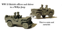 Willys Jeep with Officer and Driver