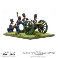 Napoleonic French Imperial Guard Foot Artillery firing 6-pdr