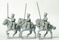 Landwehr Cavalry in Litewka Charging with Lance Upright