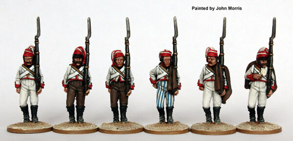 Fusiliers Marching - Castropol Regiment in Bonnet de Police 1809