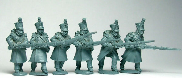 Line Grenadiers/Voltigeurs Advancing at the Charge in Greatcoats