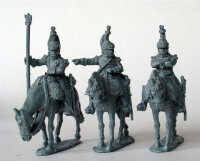 Cuirassier Command on Standing Horses in Reserve - at Ease