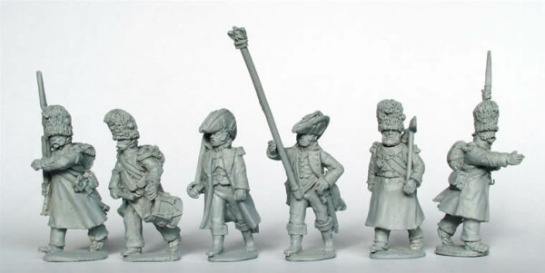 Chasseurs a Pied of the Imperial Guard Command in Greatcoats Advancing