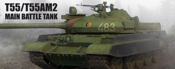 1/72nd T55 Soviet Tank (x1 = 2 Sprues)