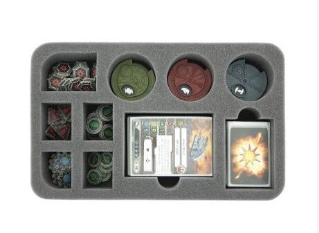 Foam Tray for Star Wars X-WING Dials, Tokens and Accessories / 45mm Half-Size Foam Tray with 10 Compartments