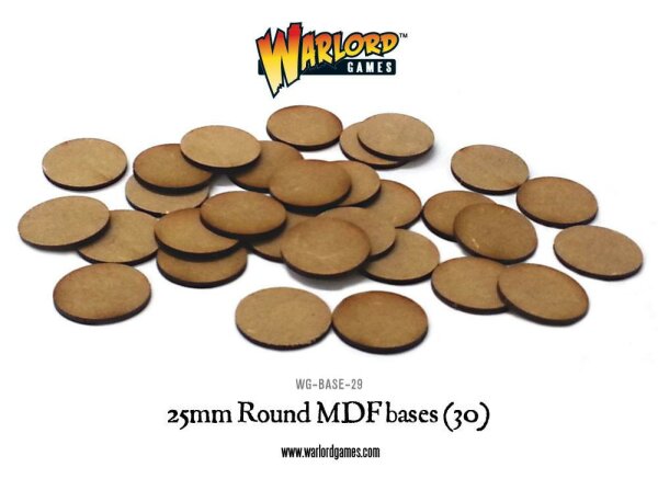 25mm Round MDF Bases