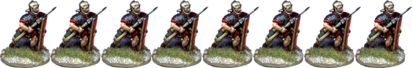 Legionaries: Segmented Armour, Advancing, Pilum at 45 Degrees