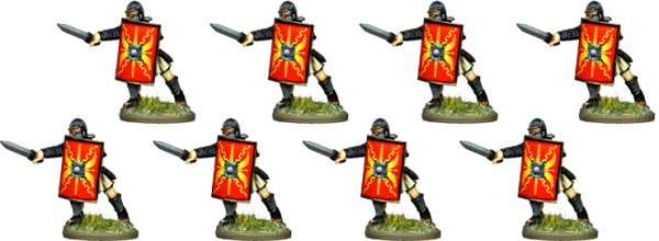 Legionaries: Segmented Armour, Armoured Forearm, Thrusting High with Gladius