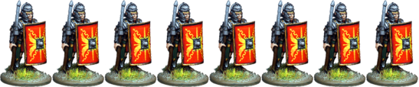 Legionaries – Segmented Armour, Armoured Forearm, Standing with Pilum