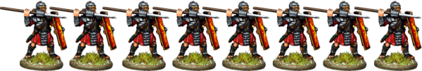 Legionaries: Segmented Armour, Armoured Forearm, Ready with Pilum