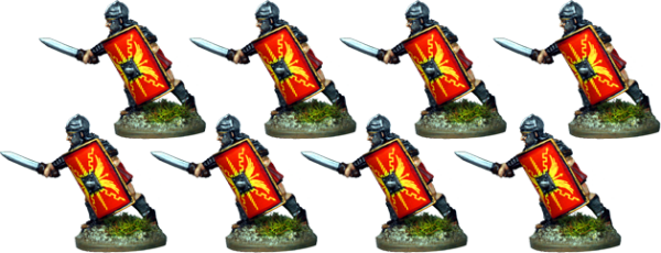 Legionaries – Segmented Armour, Armoured Forearm, Thrusting Low with Gladius