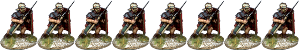Legionaries – Mail Armour, Advancing, Pilum at 45 Degrees