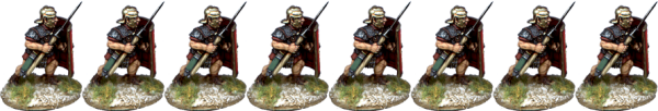 Legionaries: Mail Armour, Advancing, Pilum at 45 Degrees