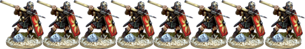 Legionaries: Mail Armour, Armoured Forearm, Advancing, Throwing Pilum