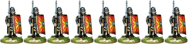 Legionaries – Mail Armour, Armoured Forearm, Advancing with Pilum