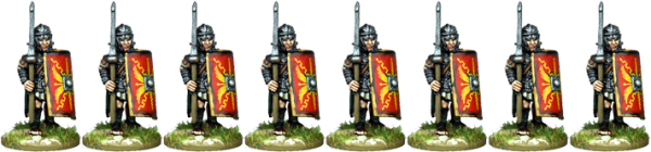 Legionaries: Mail Armour, Armoured Forearm, Advancing with Pilum