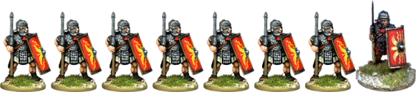 Legionaries – Mail Armour, Standing Side On, Pilum Upright