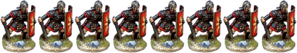 Legionaries: Mail Armour, Armoured Forearm, Advancing with Gladius