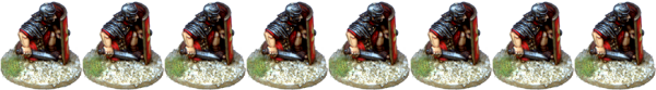 Legionaries: Segmented Armour, Kneeling with Gladius