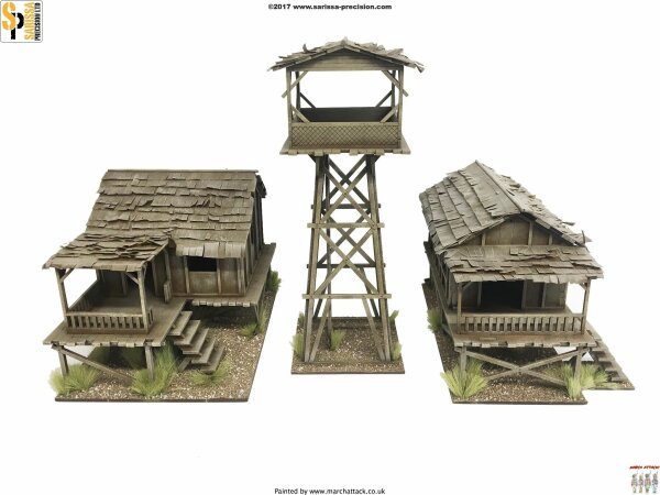 New Guinea Buildings: Far East Village Set (28mm)