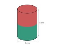 Scheibenmagnet 4mm Rund x 7mm Höhe