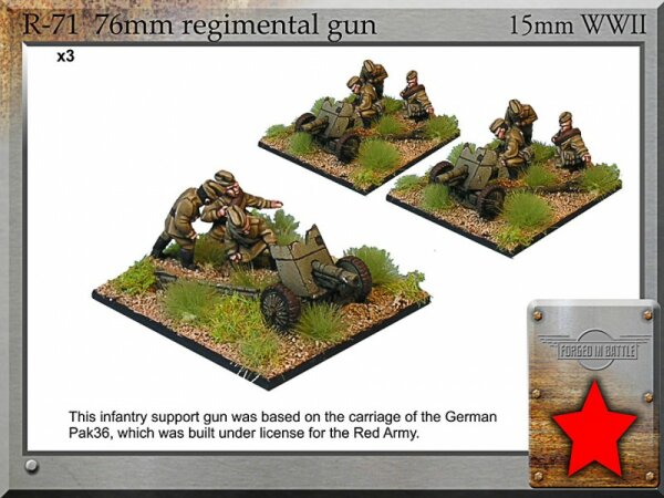 76mm m43 regt. Guns & Crew (x3)