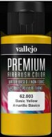 Vallejo Premium Air Brush Colour: Basic Yellow (60ml)